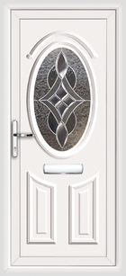 Derby Arno white upvc front door